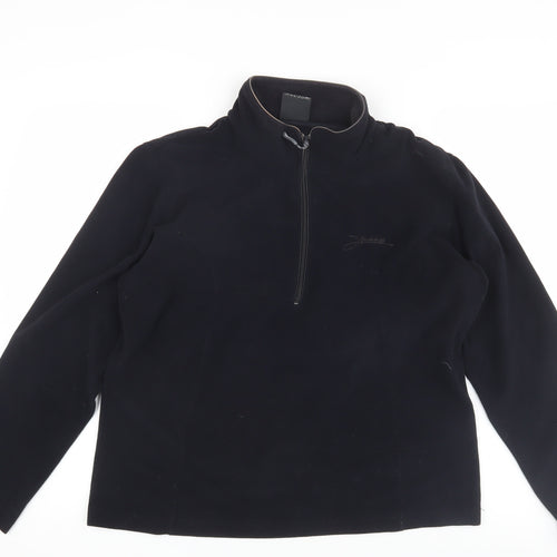 Iguana Women's Black 1/4 Zip Windbreaker Jacket Size 12