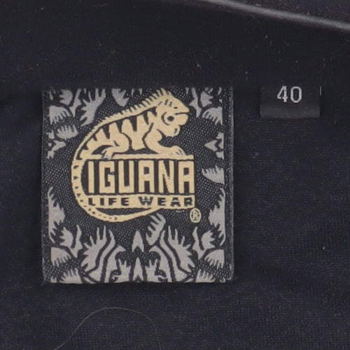 Iguana Women's Black 1/4 Zip Windbreaker Jacket Size 12
