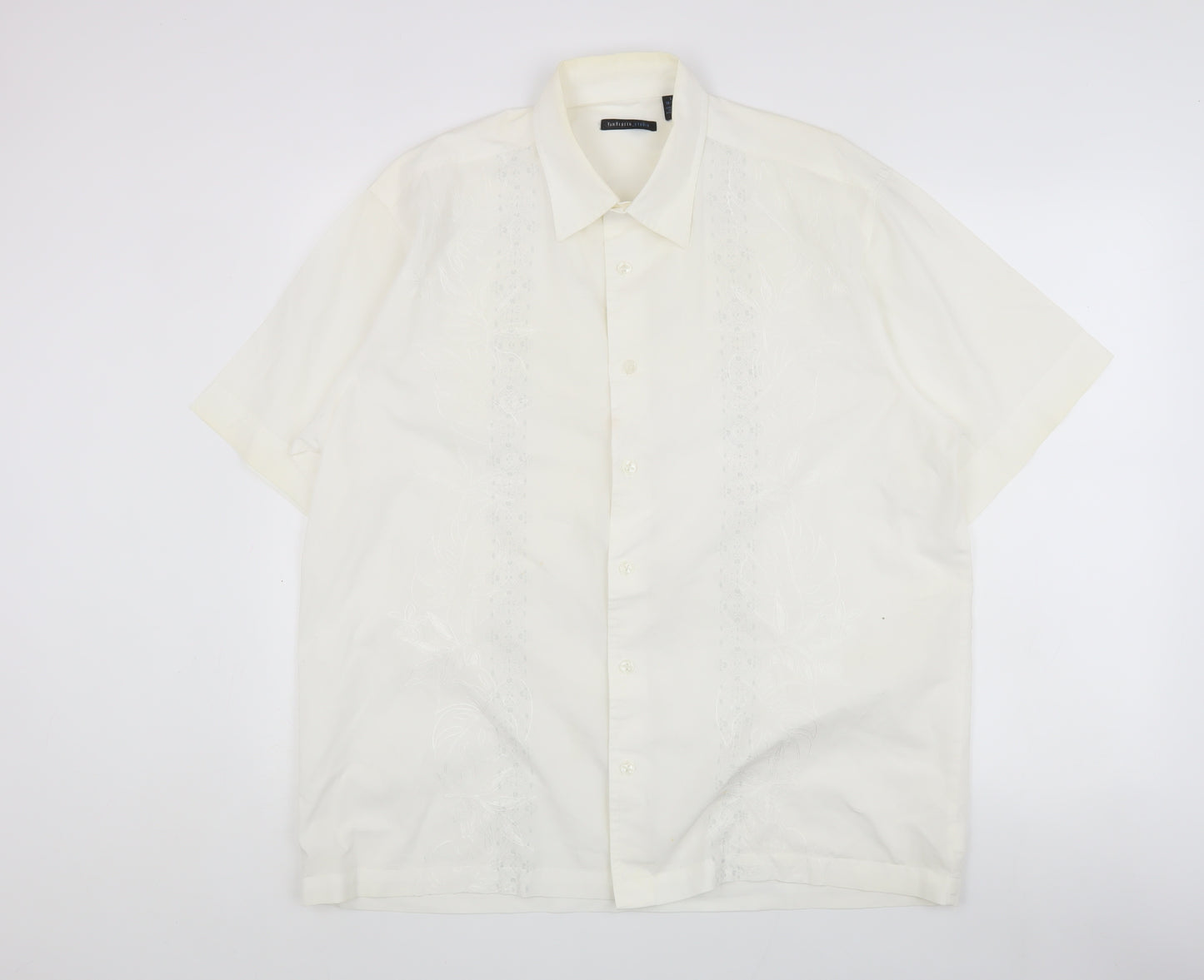 Van Heusen Men’s White Short Sleeve Shirt L