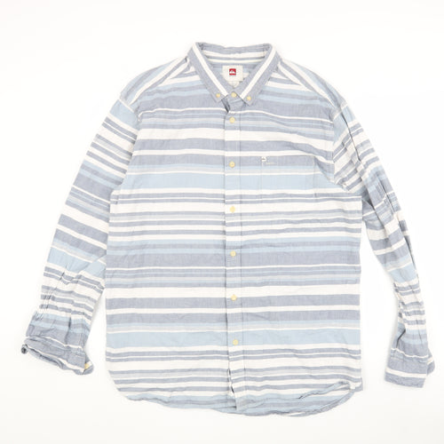 Quiksilver Men's Blue XL Striped Shirt - You Need This