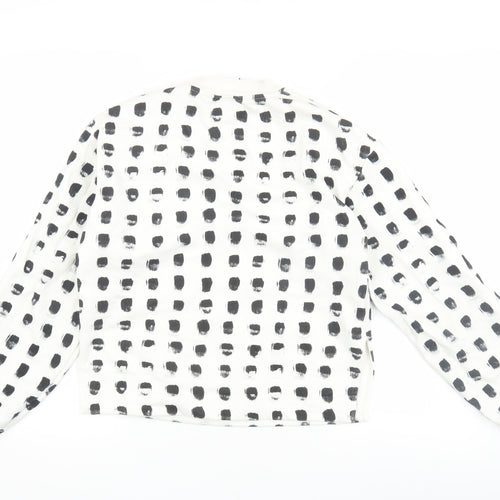 & Other Stories Women's White Polka Dot Pullover Sweatshirt Size 6
