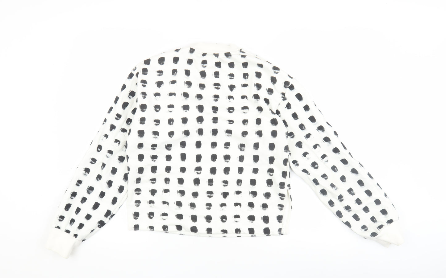 & Other Stories Women's White Polka Dot Pullover Sweatshirt Size 6
