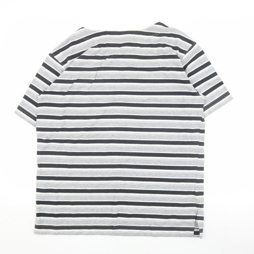 Bonmarché Women's Grey Striped T-Shirt M, Casual Style
