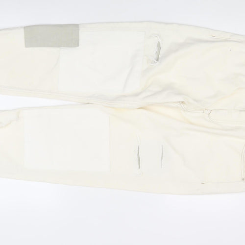 River Island Women's Ivory Straight Jeans UK 6