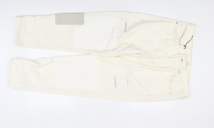 River Island Women's Ivory Straight Jeans UK 6