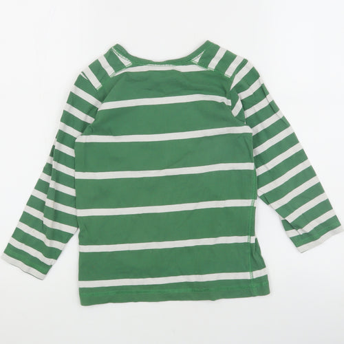 H&M Boys Green Striped Spiderman T-Shirt, 4-5 Years