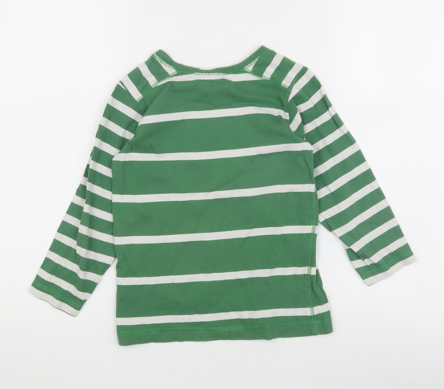 H&M Boys Green Striped Spiderman T-Shirt, 4-5 Years
