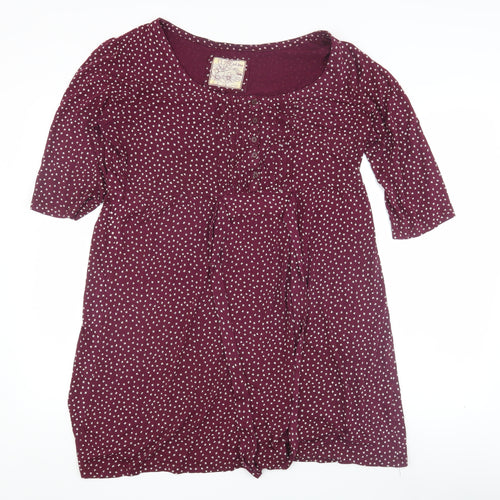 Fat Face Women's Red Floral Shift Dress Size 16
