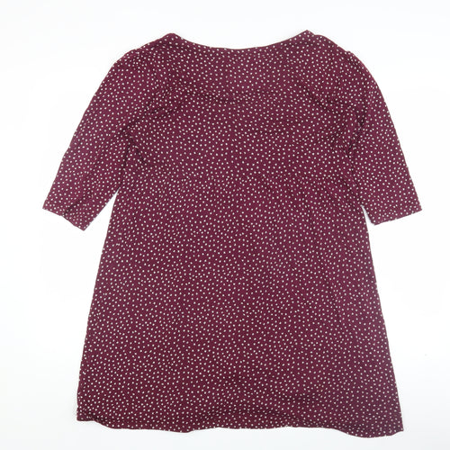 Fat Face Women's Red Floral Shift Dress Size 16