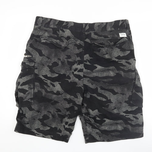Firetrap Men's Black 2XL Camouflage Cargo Shorts