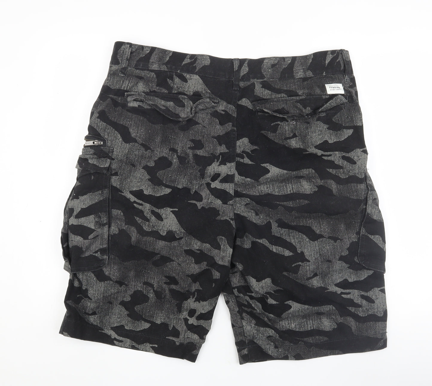 Firetrap Men's Black 2XL Camouflage Cargo Shorts