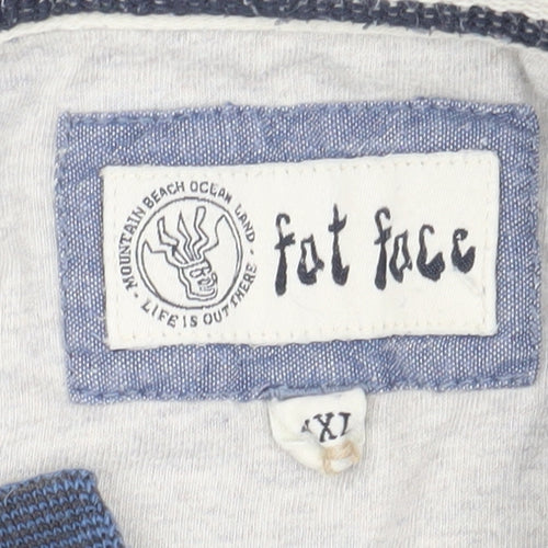 Fat Face Men’s Blue White Striped Polo Shirt XL