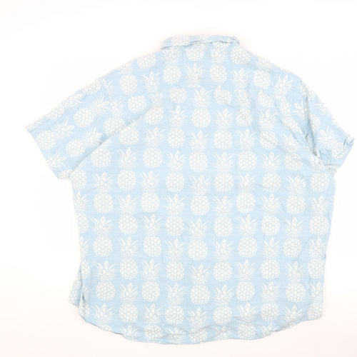 Next Men's Blue 3XL Short Sleeve Beach Shirt