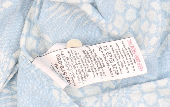 Next Men's Blue 3XL Short Sleeve Beach Shirt