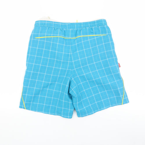 Slazenger Boys Blue Check Swim Shorts, 9-10 Years