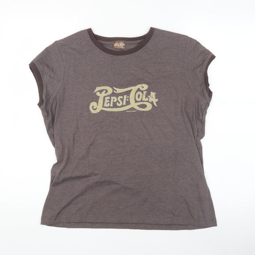 Pepsi Cola Women's Brown Retro T-Shirt UK Size 20
