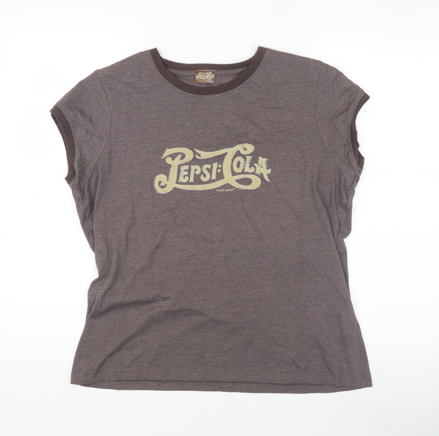 Pepsi Cola Women's Brown Retro T-Shirt UK Size 20