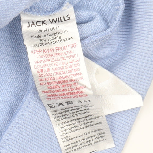 Jack Wills Women's Blue Relaxed Fit Cropped Jacket 14