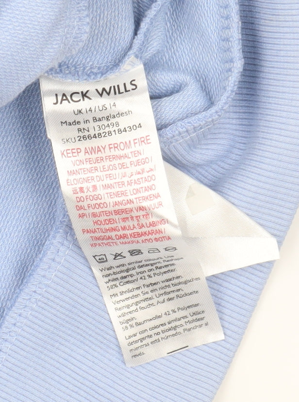 Jack Wills Women's Blue Relaxed Fit Cropped Jacket 14