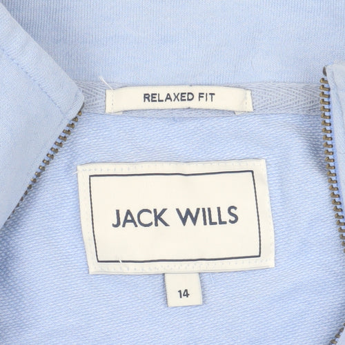 Jack Wills Women's Blue Relaxed Fit Cropped Jacket 14