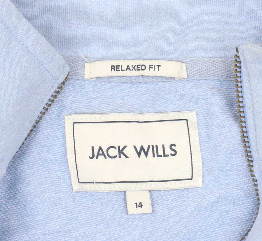 Jack Wills Women's Blue Relaxed Fit Cropped Jacket 14
