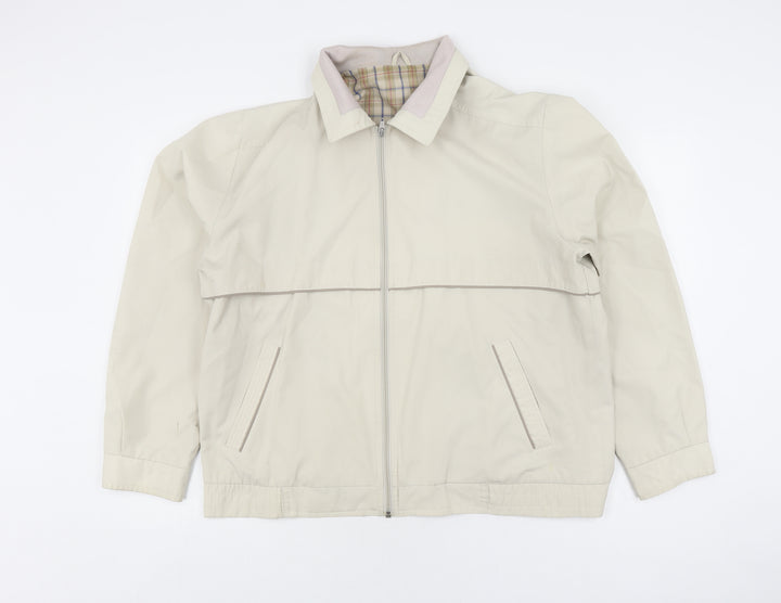 Debenhams Men's Beige Bomber Jacket M Regular Fit Casual