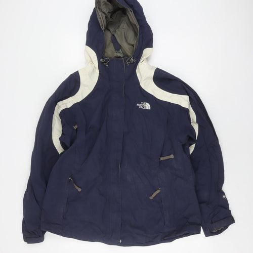 The North Face Women's Blue XL Hooded Puffer Jacket