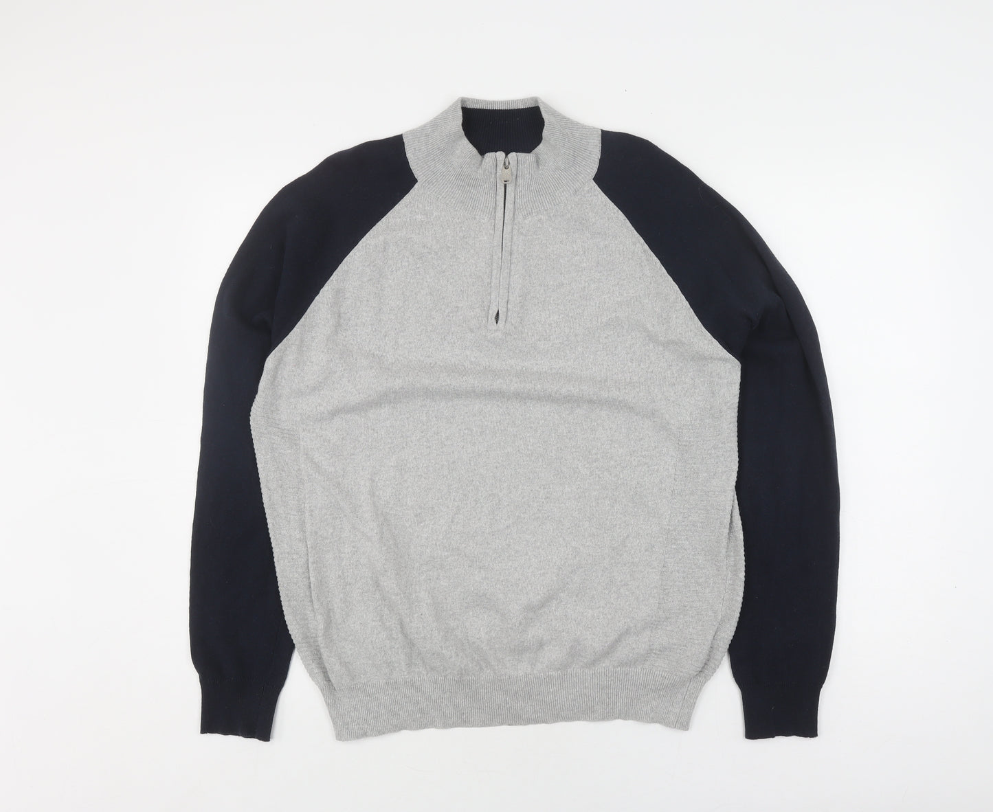 Threadcare Men's Grey Full Zip Jumper Size L