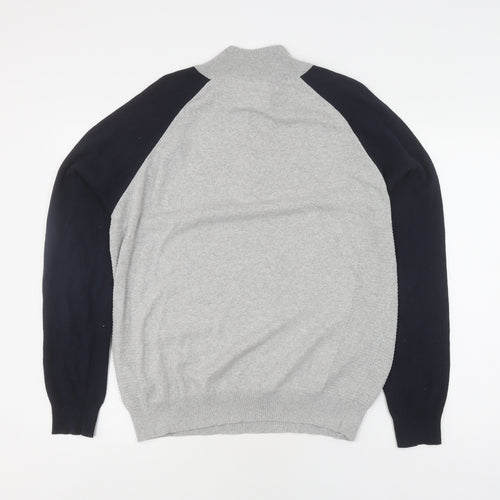 Threadcare Men's Grey Full Zip Jumper Size L