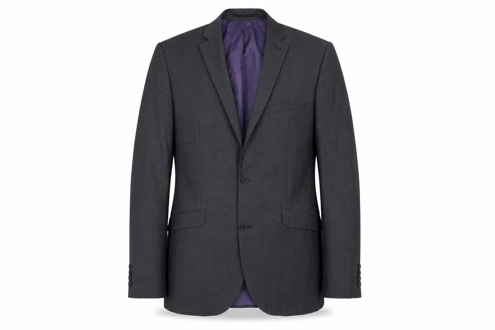 Front view of Next Men's Grey Slim Fit Long Blazer 40L