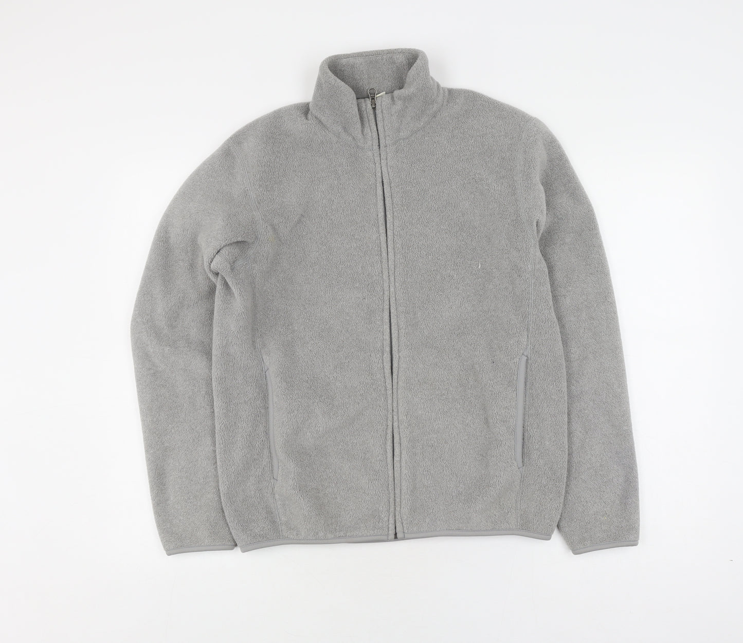 Uniqlo Women's Grey Fleece Jacket, Size S, Casual Winter Wear