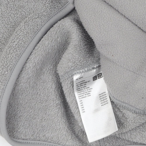 Uniqlo Women's Grey Fleece Jacket, Size S, Casual Winter Wear