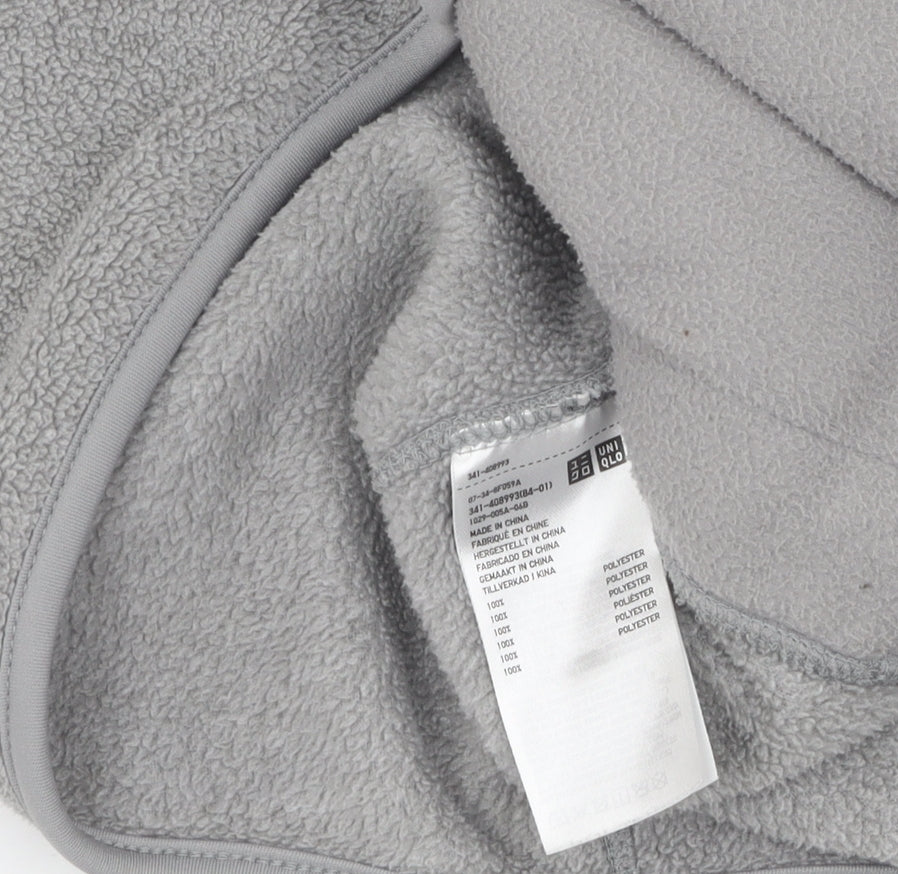 Uniqlo Women's Grey Fleece Jacket, Size S, Casual Winter Wear