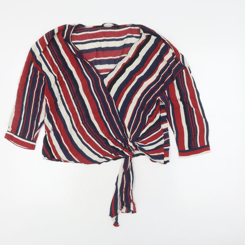 Zara Basic Women's Multicoloured Wrap Blouse Size L