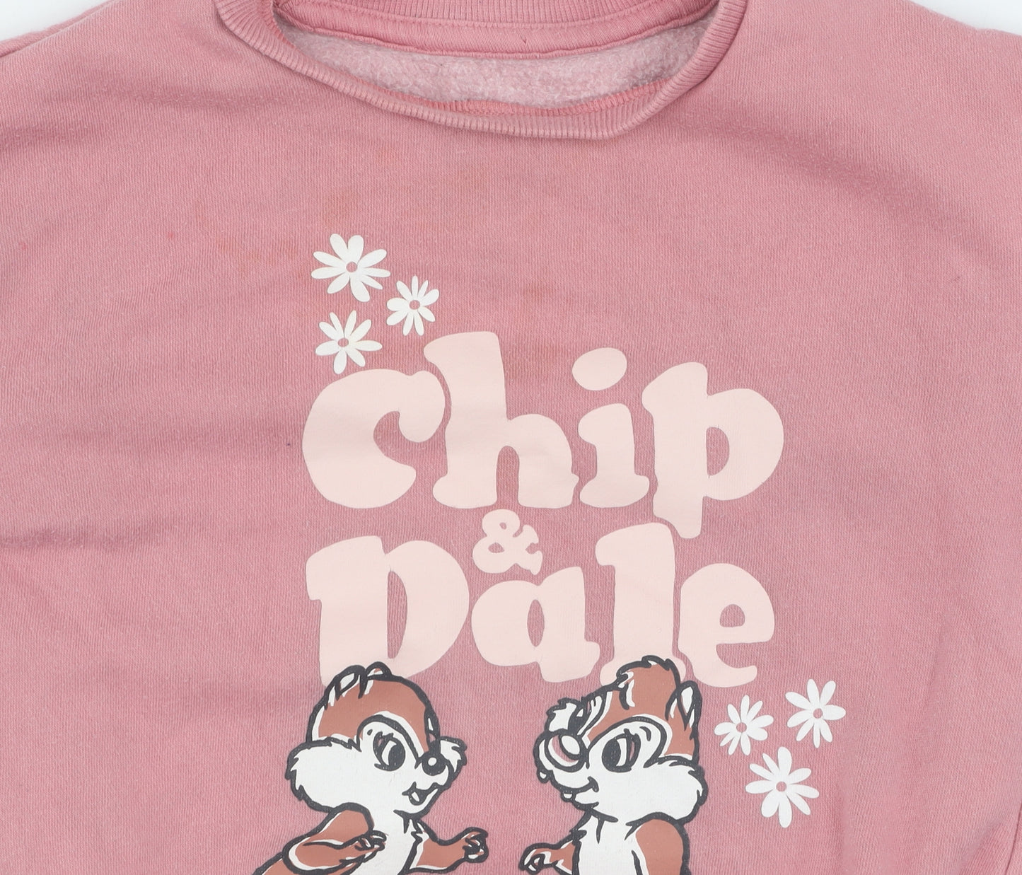 Primark Disney Unisex Pink Jumper 24-36M Chip & Dale Casual