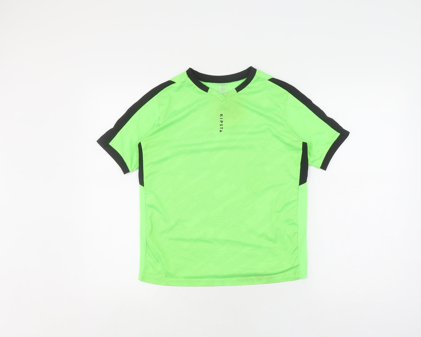 Kipsta Boys' Green Football T-Shirt, 13 Years, Breathable