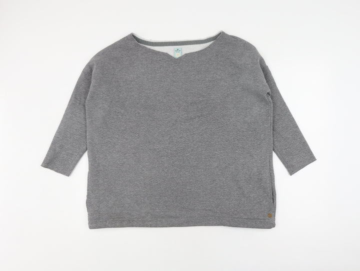 Replay Women's Grey 3/4 Sleeve Boat Neck Jumper
