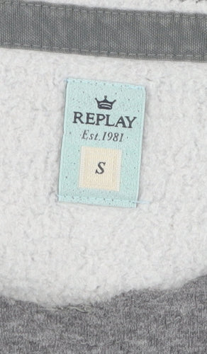 Replay Women's Grey 3/4 Sleeve Boat Neck Jumper