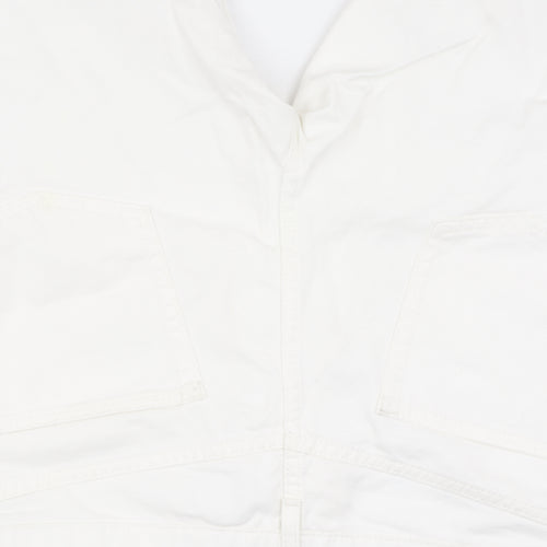Topman Men's White Bermuda Shorts, Size 32, Slim Fit