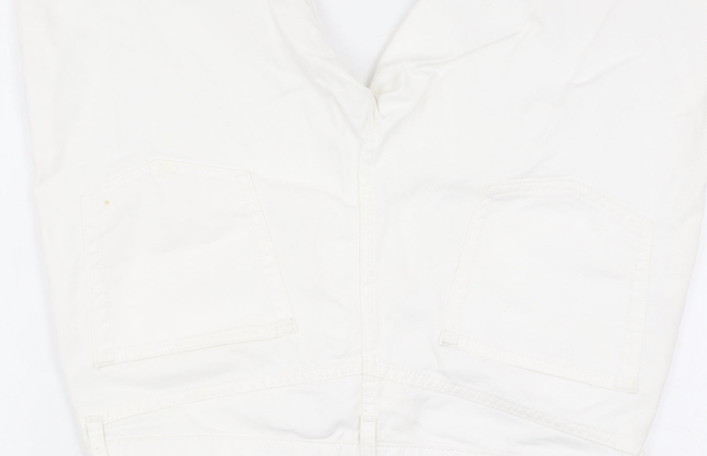 Topman Men's White Bermuda Shorts, Size 32, Slim Fit