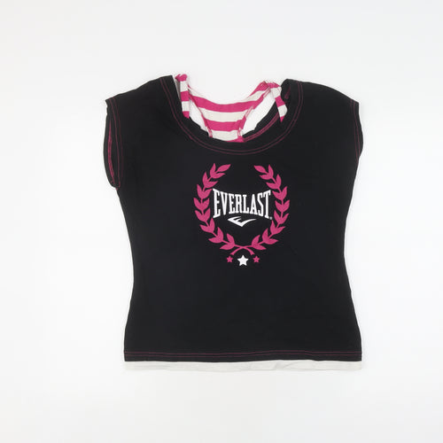 Everlast Women's Black Cap Sleeve T-Shirt