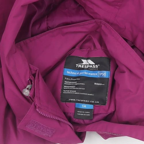 Trespass Women's Pink Waterproof Jacket Size 14