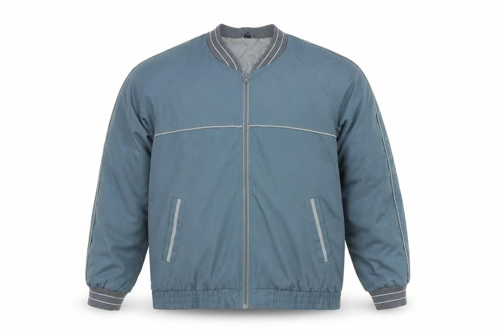 Front view of Debenhams Men's Blue Varsity Jacket L