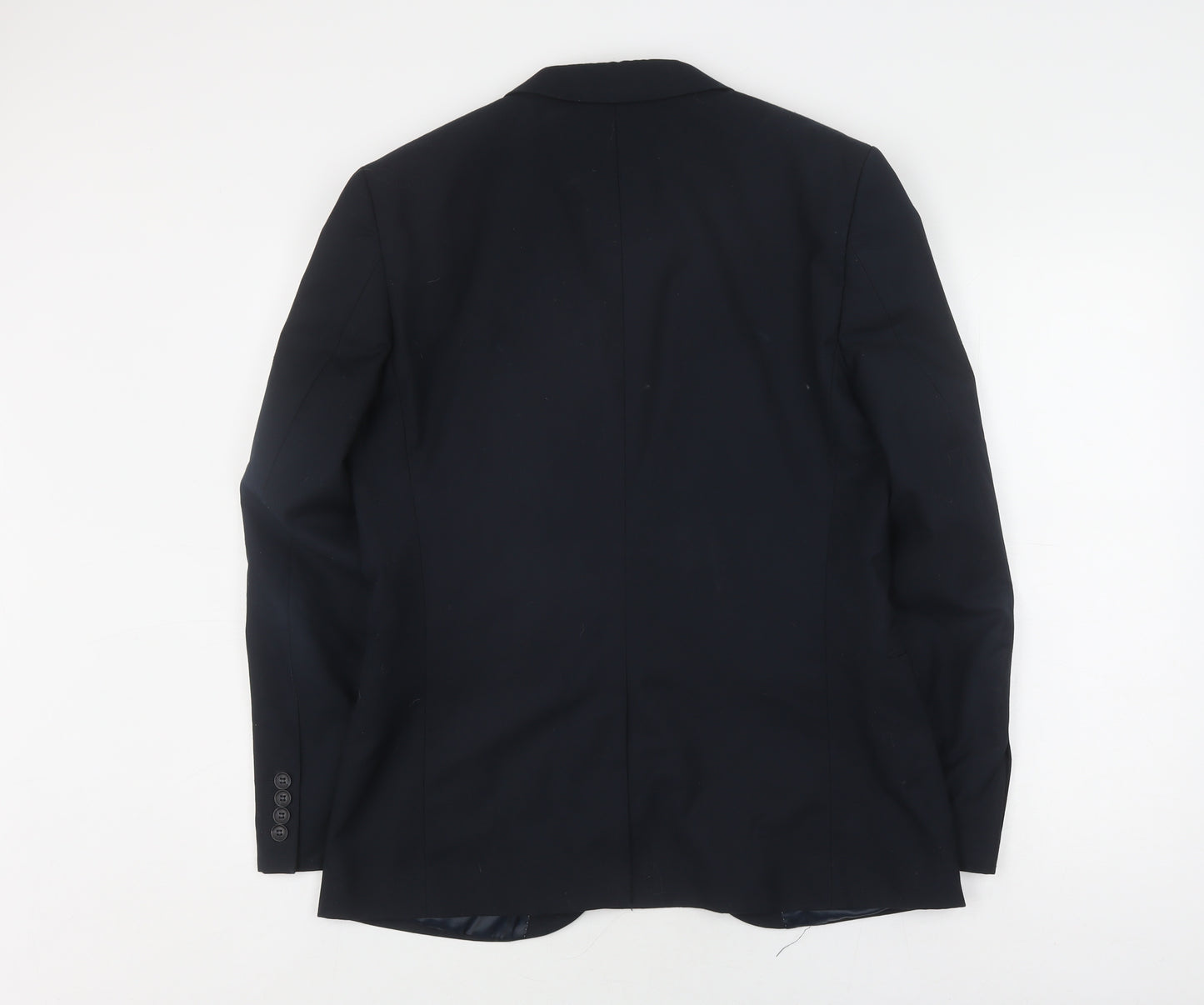 Topman Men's Black Blazer - Size 40, Skinny Fit