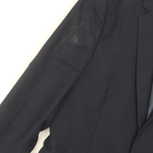 Topman Men's Black Blazer - Size 40, Skinny Fit