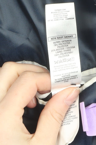 Topman Men's Black Blazer - Size 40, Skinny Fit