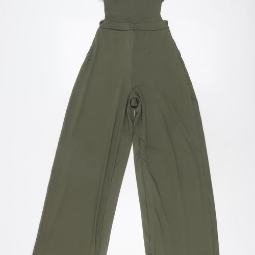 Oh Polly Women's Green Jumpsuit Size 6 Sleeveless Wide-Leg