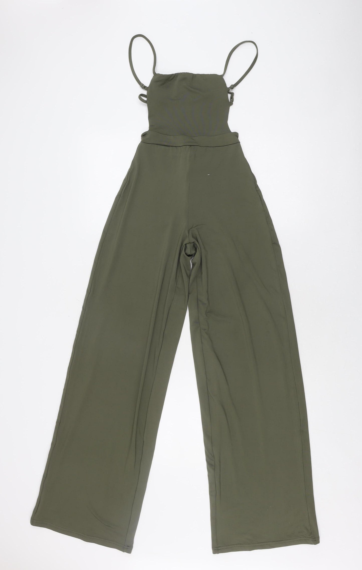 Oh Polly Women's Green Jumpsuit Size 6 Sleeveless Wide-Leg