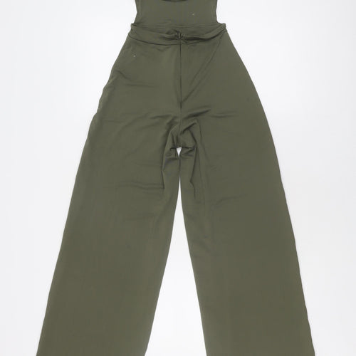 Oh Polly Women's Green Jumpsuit Size 6 Sleeveless Wide-Leg