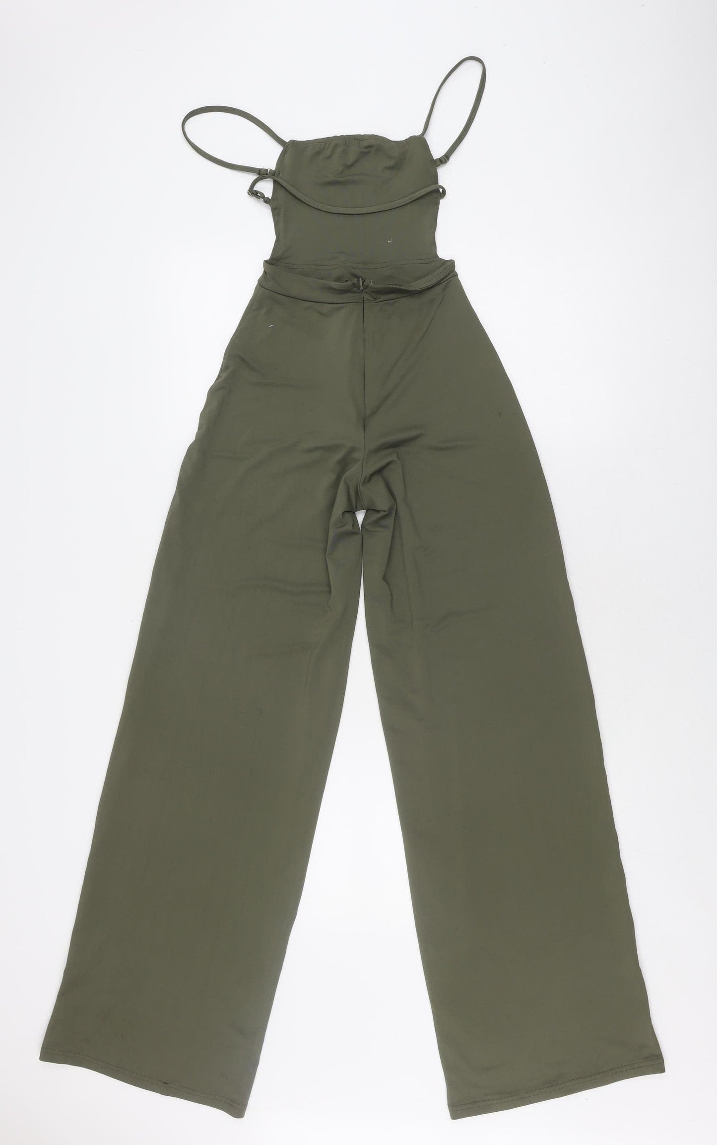 Oh Polly Women's Green Jumpsuit Size 6 Sleeveless Wide-Leg